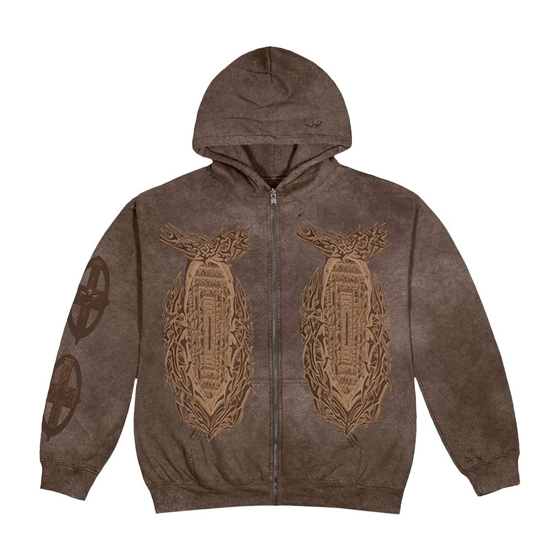 Cactus Jack by Travis Scott Gods Country Zip Hoodie Brown