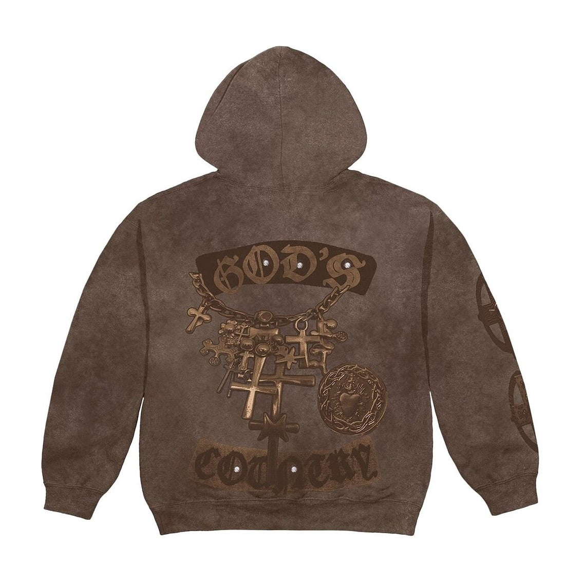 Cactus Jack by Travis Scott Gods Country Zip Hoodie Brown