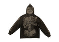 Cactus Jack by Travis Scott x Fragment Skeleton Graffiti Full Zip Hoodie Redux Brown