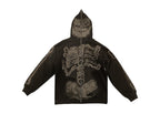Cactus Jack by Travis Scott x Fragment Skeleton Graffiti Full Zip Hoodie Redux Brown