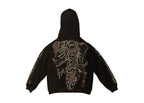 Cactus Jack by Travis Scott x Fragment Skeleton Graffiti Full Zip Hoodie Redux Brown