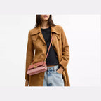 Coach Jet Shoulder Bag In Signature Canvas Brass/Khaki Saddle