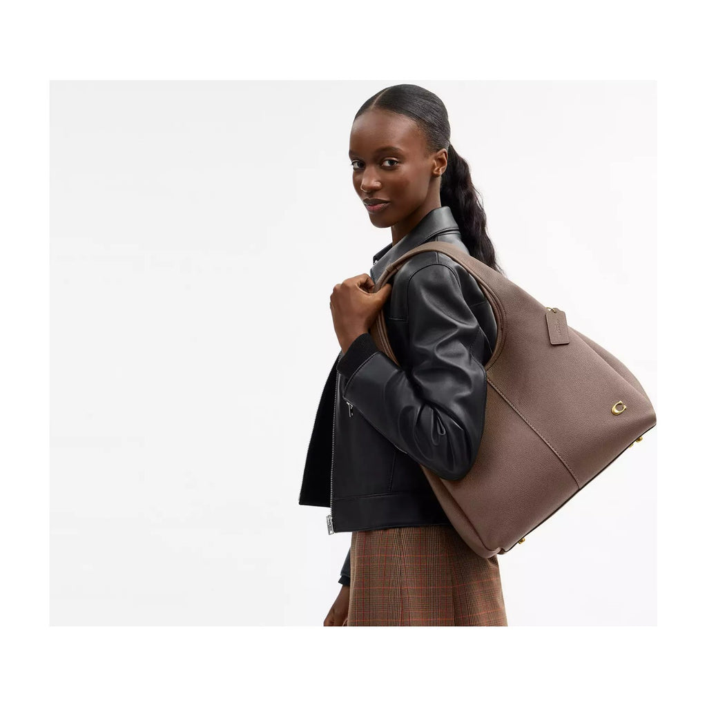 Coach Lana Shoulder Bag Brass/Dark Stone