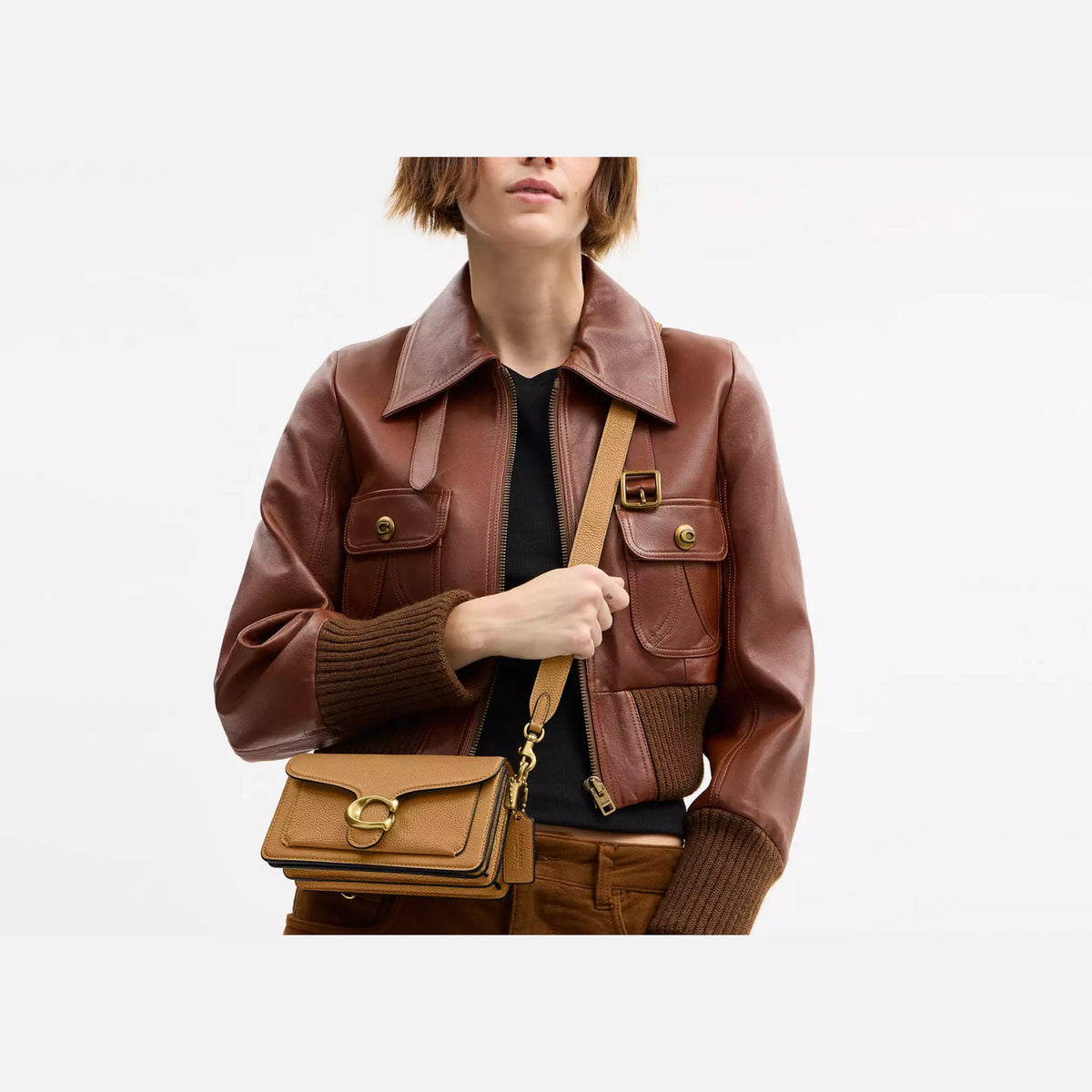 Coach Tabby Shoulder Bag 20 Brass/Biscuit
