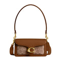 Coach Tabby Shoulder Bag 20 In Signature Canvas Brass/Tan Brown