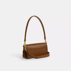 Coach Tabby Shoulder Bag 20 In Signature Canvas Brass/Tan Brown