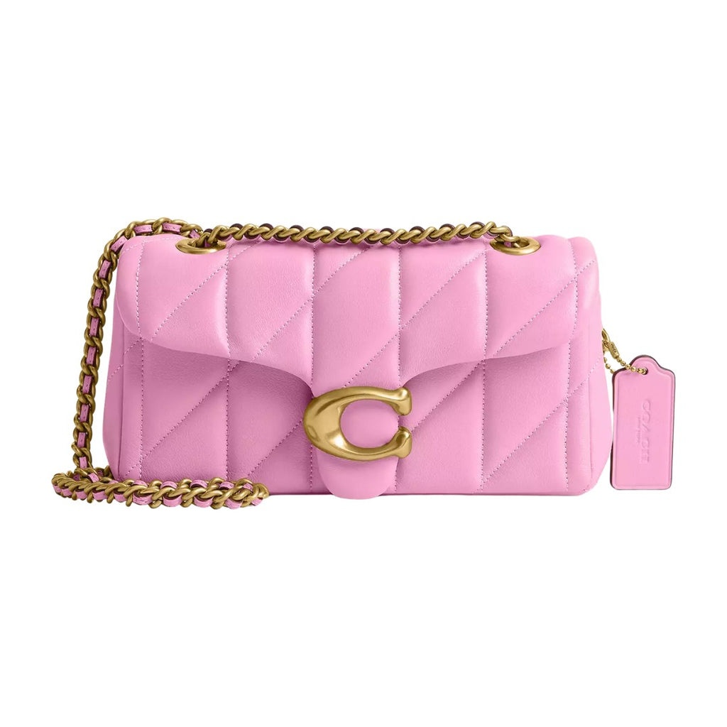 Coach Tabby Shoulder Bag 20 Pillow Quilting Brass/Flower Pink