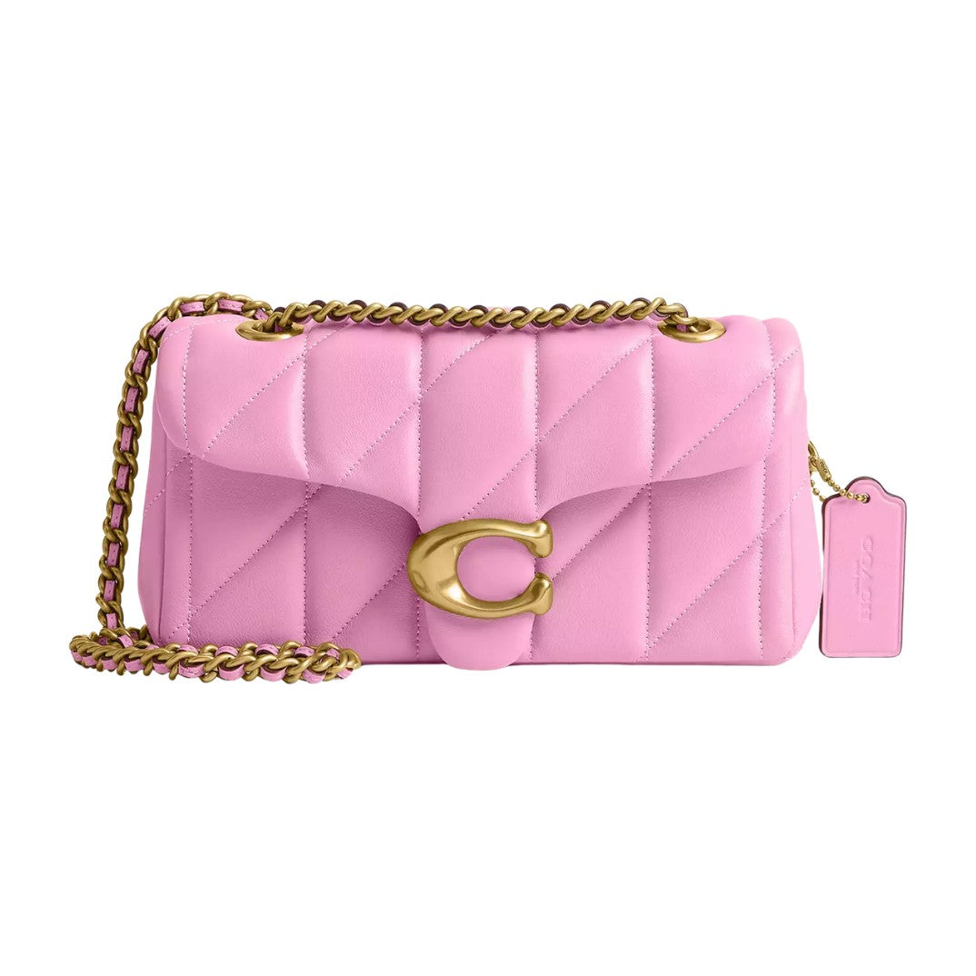 Coach Tabby Shoulder Bag 20 Pillow Quilting Brass/Flower Pink