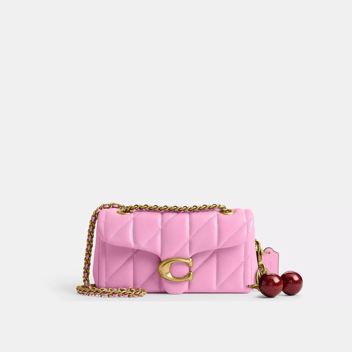 Coach Tabby Shoulder Bag 20 Pillow Quilting Brass/Flower Pink