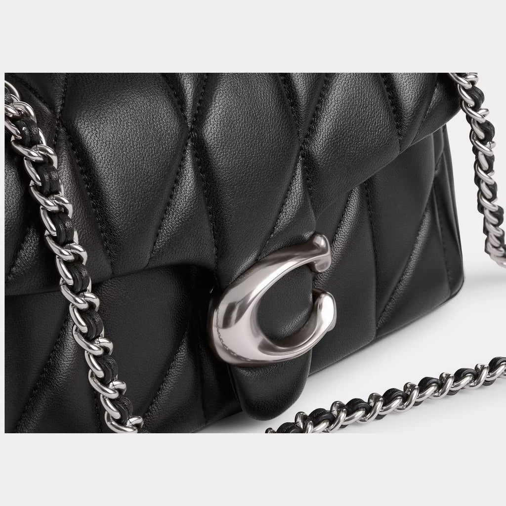 Coach Tabby Shoulder Bag 20 Pillow Quilting Silver/Black