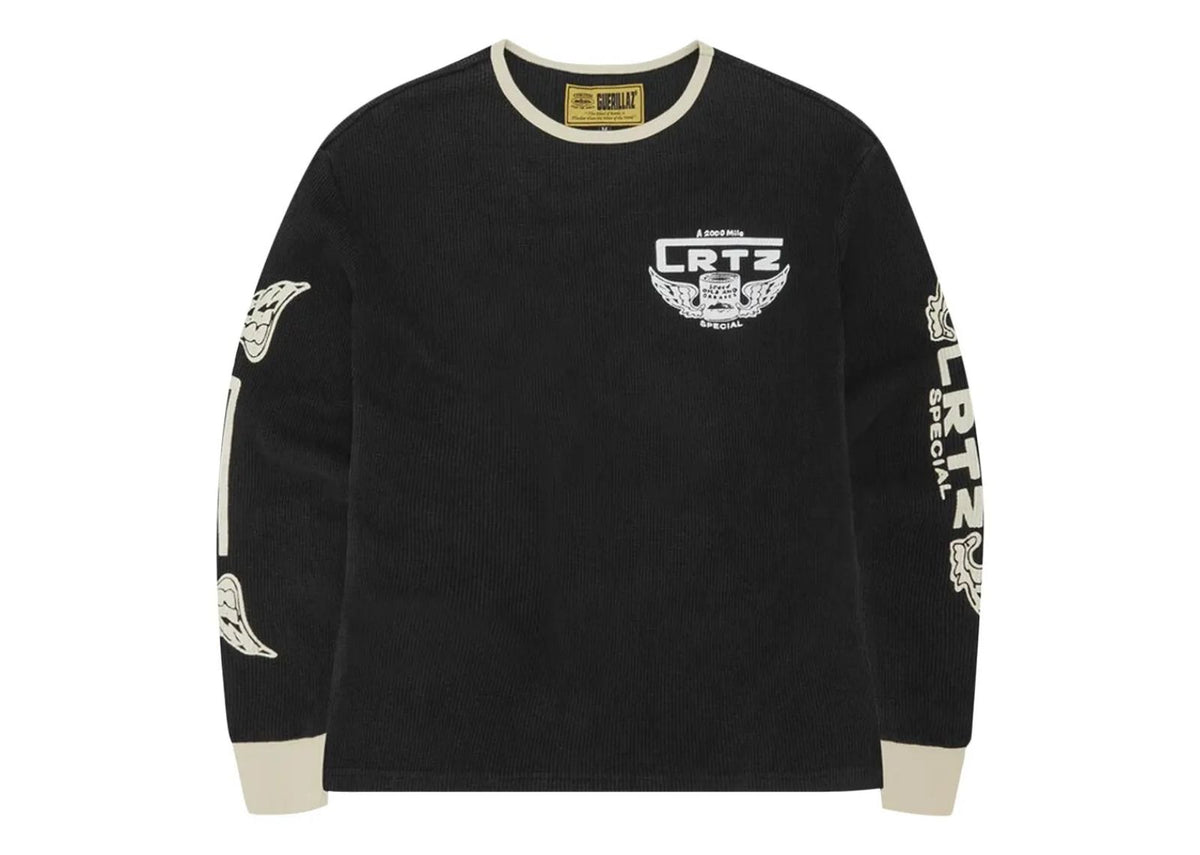 Corteiz Gasolina Waffle Long-Sleeve Black