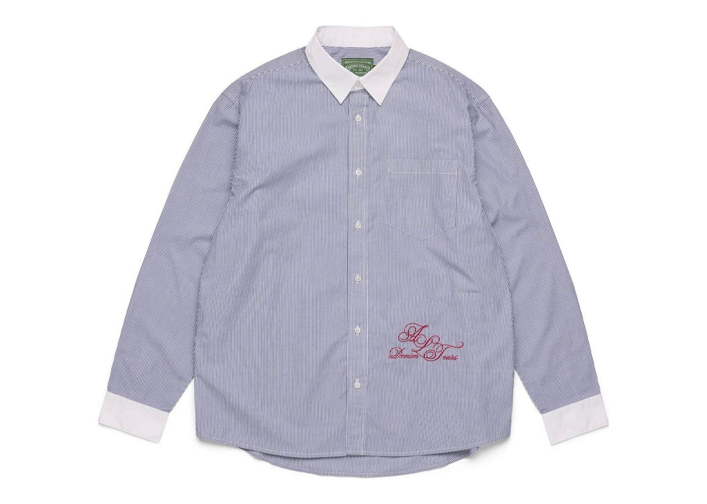 Denim Tears André Leon Talley Two-Tone Button-Up Shirt Blue