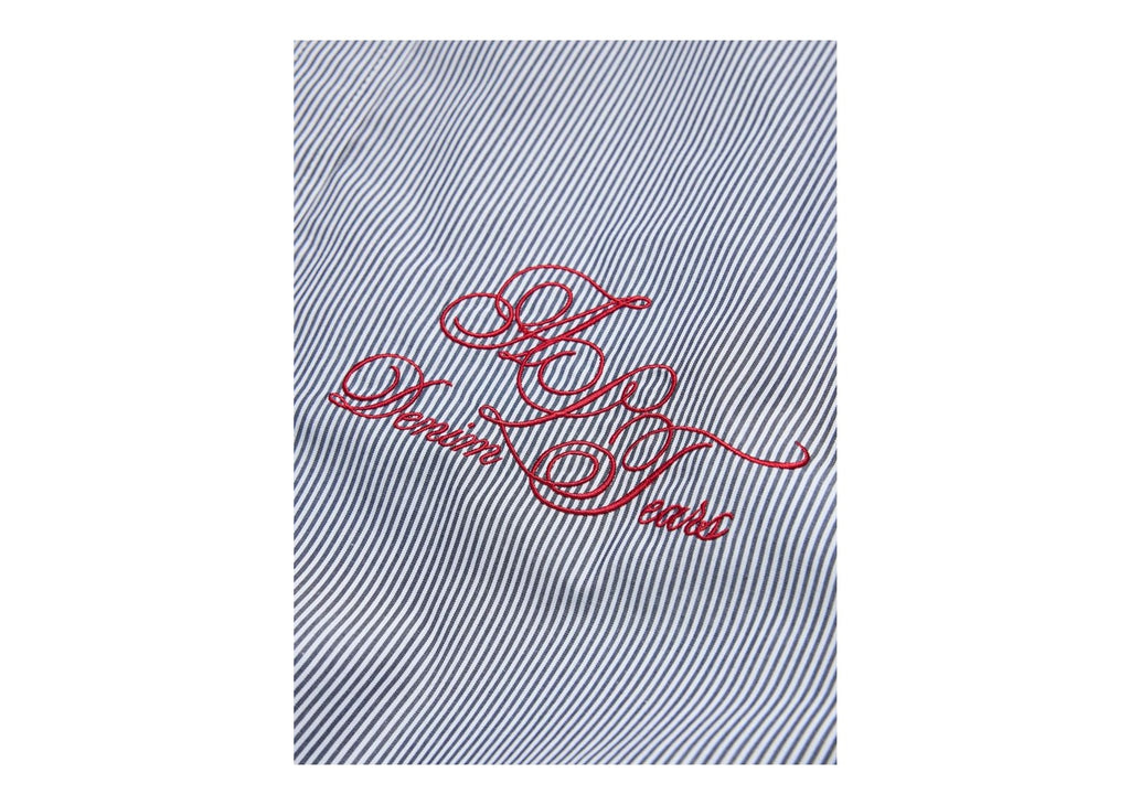 Denim Tears André Leon Talley Two-Tone Button-Up Shirt Blue