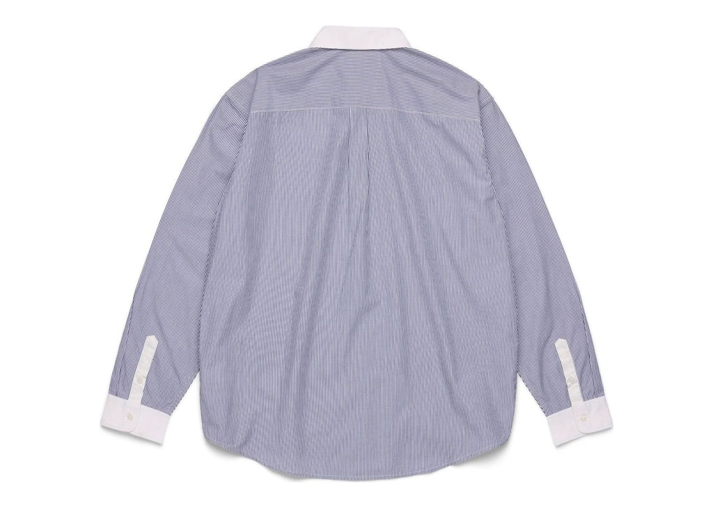 Denim Tears André Leon Talley Two-Tone Button-Up Shirt Blue