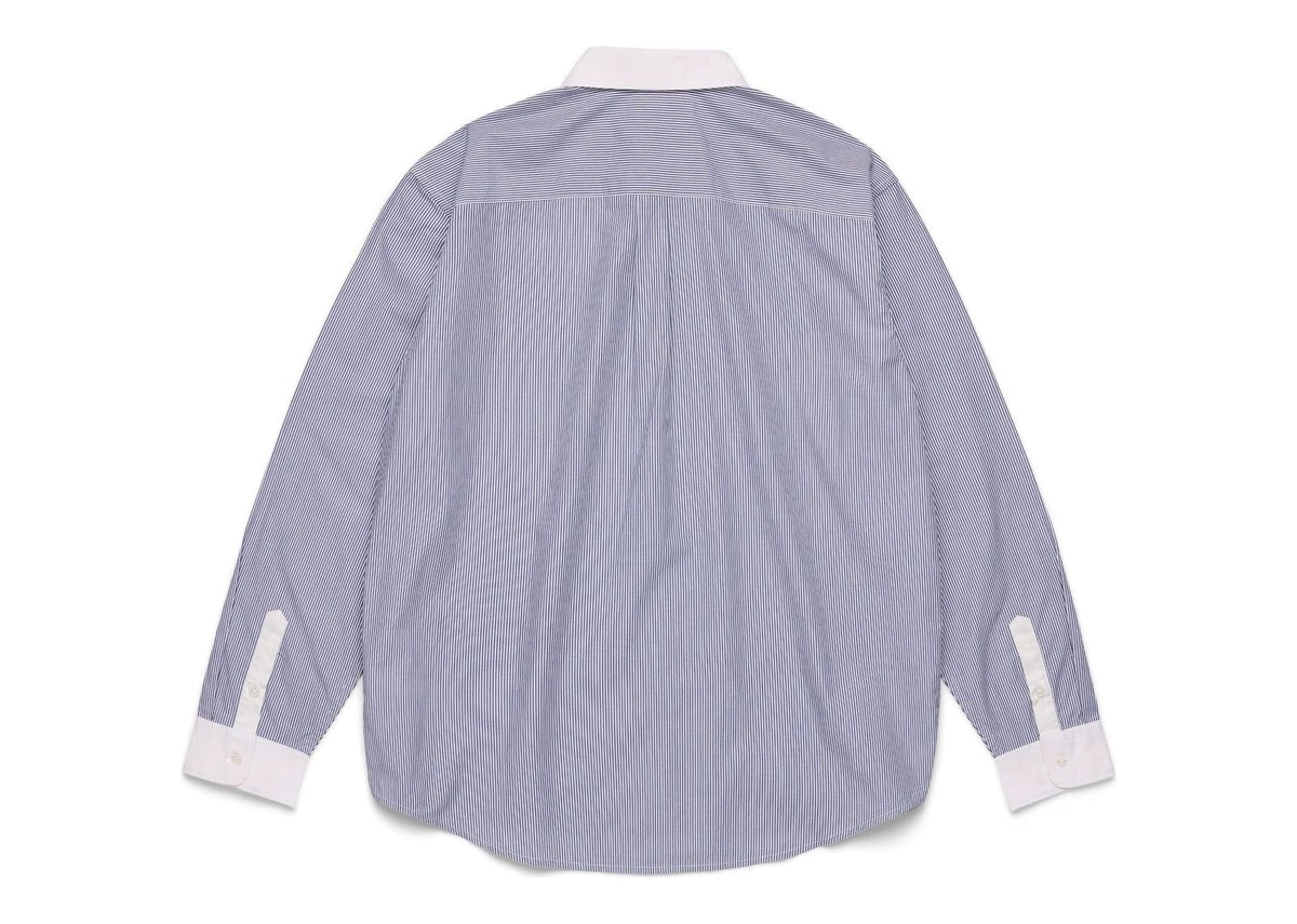 Denim Tears André Leon Talley Two-Tone Button-Up Shirt Blue
