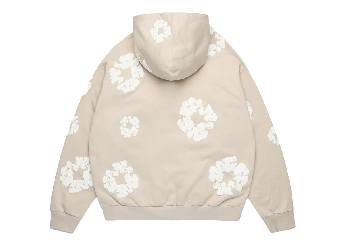 Denim Tears Cotton Wreath Zip Hoodie Cream