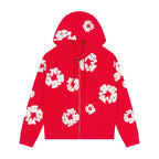 Denim Tears Cotton Wreath Zip Hoodie Red