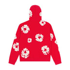 Denim Tears Cotton Wreath Zip Hoodie Red