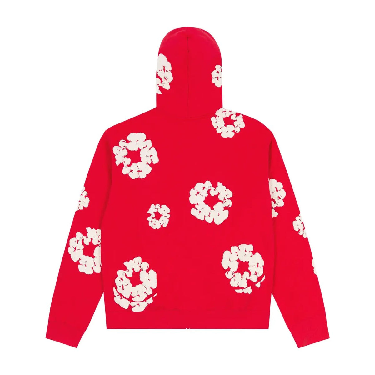 Denim Tears Cotton Wreath Zip Hoodie Red