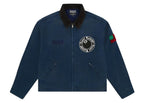 Denim Tears x Stussy Never Renege Canvas Work Jacket Navy Black
