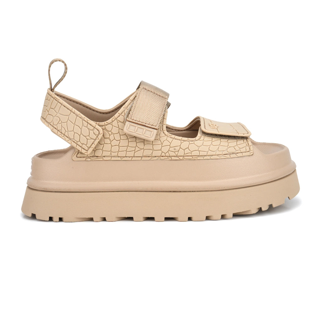 Ugg Goldenglow Embossed Sandal Sütlü Kahve (W)