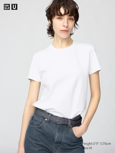UNIQLO Women's Crew Neck T-Shirt - 00 WHITE
