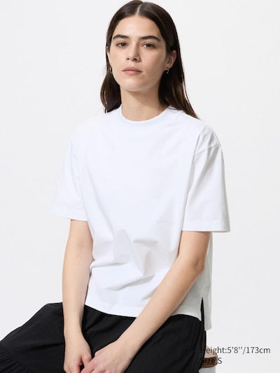 UNIQLO Women's AIRism Cotton T-Shirt - 00 WHITE