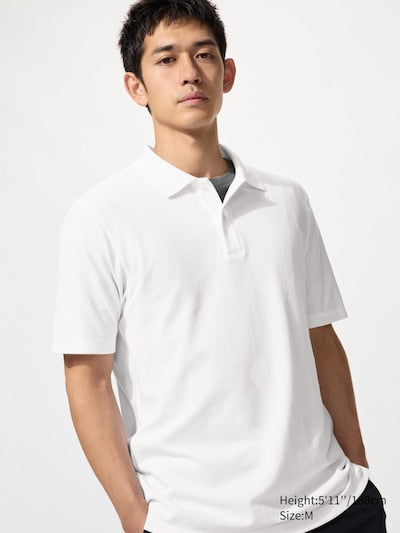 UNIQLO Unisex AIRism Cotton Piqué Polo Shirt - 00 WHITE