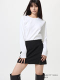 UNIQLO Women's Smooth Stretch Cotton T-Shirt (Long Sleeve) - 00 WHITE