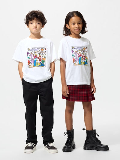 UNIQLO Kids' NY Pop Art UT Graphic T-Shirt (Keith Haring) - 00 WHITE
