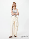 UNIQLO Unisex Jersey Barrel Leg Trousers - 01 OFF WHITE