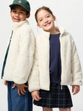 UNIQLO Kids' Fluffy Fleece Full-Zip Jacket - 01 OFF WHITE