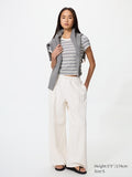 UNIQLO Women's Wide Sweat Trousers - 01 OFF WHITE