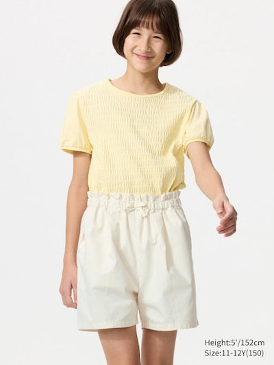 UNIQLO Kids' Easy Shorts - 01 OFF WHITE