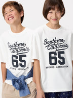UNIQLO Kids' AIRism Cotton Crew Neck T-Shirt (Graphic) - 01 OFF WHITE