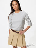 UNIQLO Unisex Soft Ribbed T-Shirt (Long Sleeve) - 02 LIGHT GREY