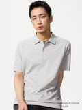 UNIQLO Unisex AIRism Cotton Piqué Polo Shirt - 02 LIGHT GREY