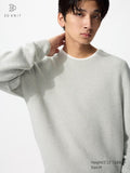 UNIQLO Unisex Washable 3D Knit Seamless Crew Neck Jumper - 02 LIGHT GREY