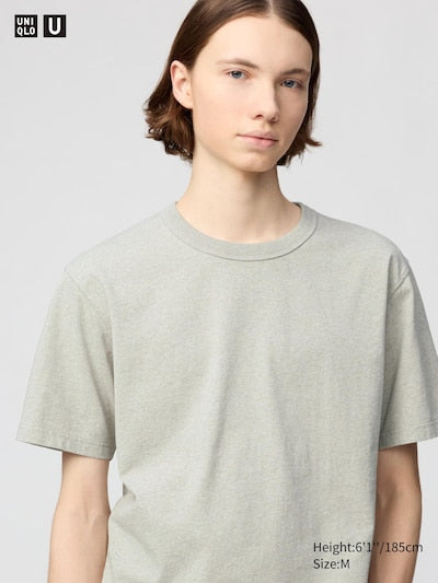 UNIQLO Unisex Crew Neck T-Shirt - 03 GREY