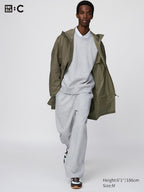 UNIQLO Unisex Sweat Wide Trousers - 03 GREY