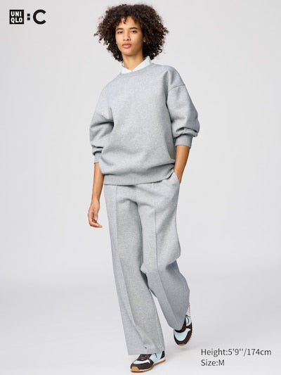 UNIQLO Unisex Sweat Straight Trousers - 03 GREY