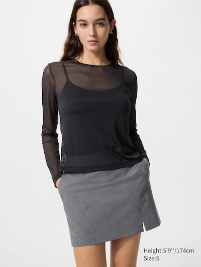UNIQLO Women's Slit Skort - 05 GREY
