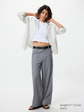 UNIQLO Women's Smart Wide Trousers - 05 GREY