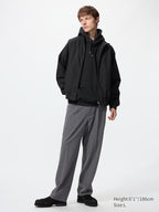 UNIQLO Men's Pleated Wide Trousers - 06 GREY