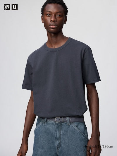 UNIQLO Unisex Crew Neck T-Shirt - 07 GREY