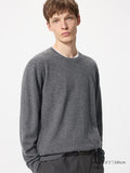 UNIQLO Men's 100% Cashmere Crew Neck Jumper - 07 GREY