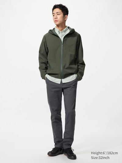 UNIQLO Men's Slim Chino Trousers - 08 DARK GREY