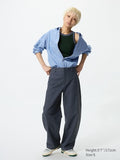 UNIQLO Unisex Jersey Barrel Leg Trousers - 08 DARK GREY