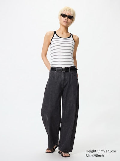 UNIQLO Baggy Barrel Leg Jeans - 08 DARK GREY