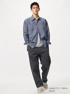 UNIQLO Unisex Stretch Easy Ankle Trousers - 08 DARK GREY
